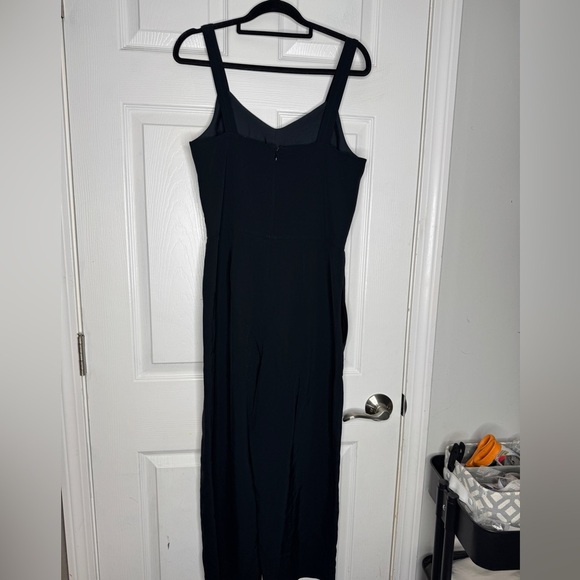 EVERLANE Japanese GoWeave Slip Cropped Jumpsuit - Navy Size 4 Zipper Close - Picture 3 of 7